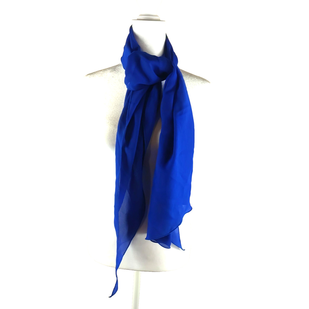 La Palapa Scarf Rectangle 68" X 20" Arrow Point Ends Royal Blue